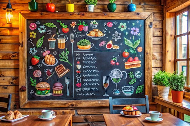 Plansza menu z potrawami